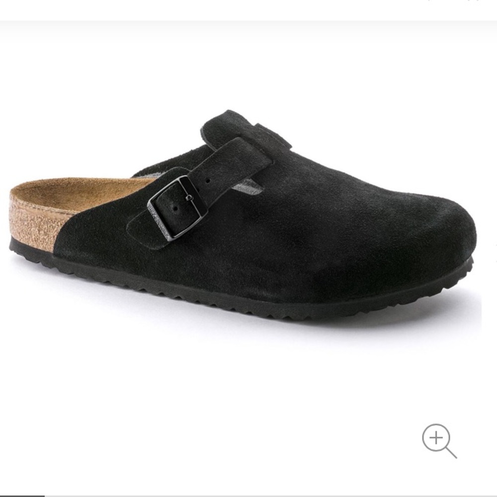 Birkenstock - Boston black suede leather